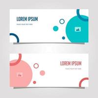 Vector Design Banner Background In Two Colors, blue and pink