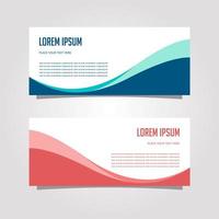 Vector Design Banner Background In Two Colors, blue and pink