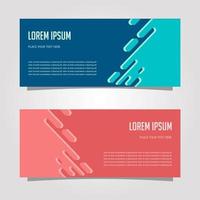 Vector Design Banner Background In Two Colors, blue and pink