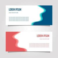 Vector Design Banner Background In Two Colors, blue and pink