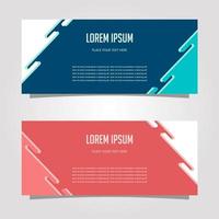 Vector Design Banner Background In Two Colors, blue and pink