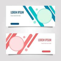 Vector Design Banner Background In Two Colors, blue and pink