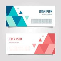 Vector Design Banner Background In Two Colors, blue and pink