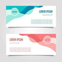 Vector Design Banner Background In Two Colors, blue and pink