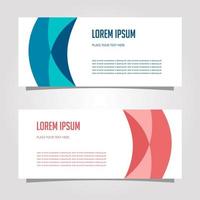 Vector Design Banner Background In Two Colors, blue and pink