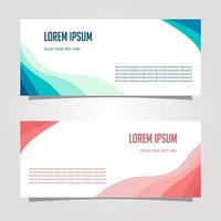 Vector Design Banner Background In Two Colors, blue and pink