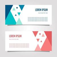 Vector Design Banner Background In Two Colors, blue and pink