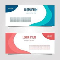 Vector Design Banner Background In Two Colors, blue and pink