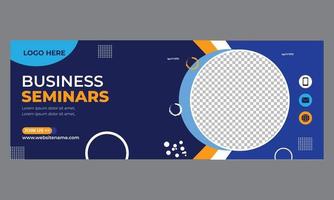 Creative Professional Business Seminar Cover template vector