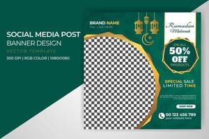 Eid Mubarak Ramadan Eid Ul Fitr Eid Ul Adha Social Media Post Wish Muslim Sales Discount Banner Design Template Free Download vector