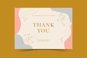 Wedding greeting card template vector