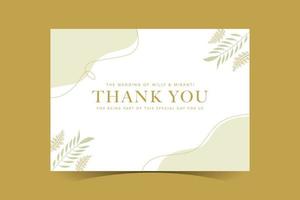 Wedding greeting card template vector