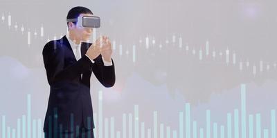 stock trading VR Camera Business in Metaverse Stock Trading Chart and stock trading in Metaverse photo