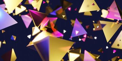 triangle abstract technology glow background 3d illustration photo