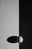 Abstract contrast egg and shadow photo