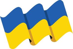 country flag looping animation. Ukraine flag vector