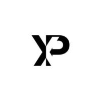 Initial XP monogram vector logo.