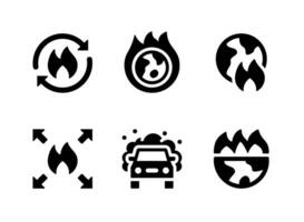 Simple Set of Climate Change Related Vector Solid Icons. Contains Icons as Carbon Emission, Global Warming and more.