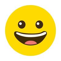 cara amarilla emoji smiley emoticon icono vector