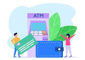 Illustration vector graphic cartoon character of ATM