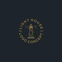 Lighthouse logo template design vector illustration