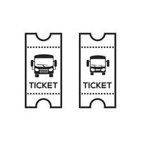 Outline bus ticket icon illustration vector symbol