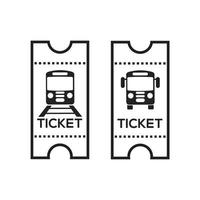 Train ticket icon with shadow vector