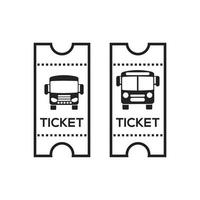 Outline bus ticket icon illustration vector symbol