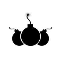 icono de bomba, ilustración vectorial. estilo de diseño plano. ilustración de icono de bomba vectorial aislada en fondo blanco, icono de bomba eps10. iconos de bomba símbolos vectoriales de diseño gráfico. vector