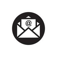 icono de correo electrónico. servicios de correo de sobres. contactos mensaje enviar carta plano aislado vector