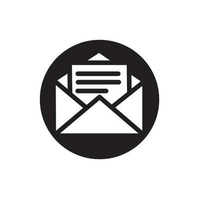 Outline email icon isolated on grey background. Open envelope pictogram.  Line mail symbol for website design, mobile application, ui. Vector  illustration. Eps10 6417311 Vector Art at Vecteezy