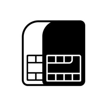 SIM line icon. Vector symbol in trendy flat style on white background. Web sing for design.