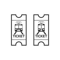 Train ticket icon with shadow vector