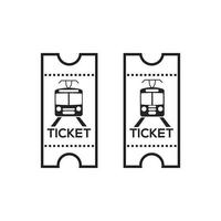 Train ticket icon with shadow vector