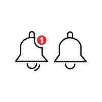 Notification bells social media. Message bell icon. Set bell symbols for web, app, ui. Social media concept. Vector illustration. EPS 10