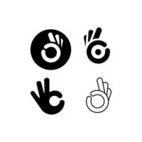 Gesture okay line and glyph icon, e commerce and marketing, best choice sign vector graphics, a linear pattern on a white background, eps 10.