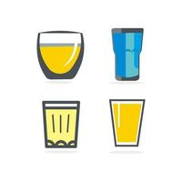 Drink alcohol beverage icons set vector