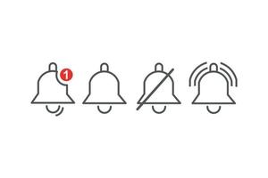 bell icon notifikation vector