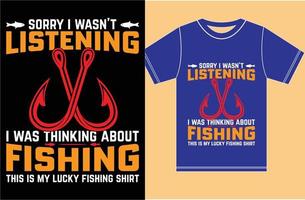 diseño de camisetas para amantes de la pesca. vector