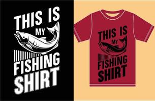 Fishing Lover T shirt Design.Typography Fishing T shirt. vector