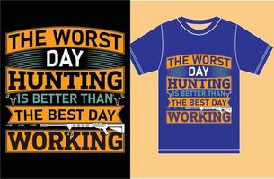 diseño de camiseta de amante de la caza. camiseta de cazador. vector