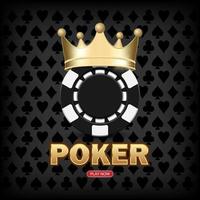 Poker game casiono online, web background template for internet, vector illustration