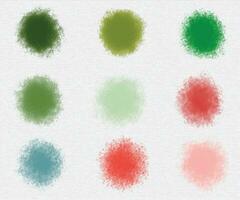 Set of colorful splash watercolor stain collection  vector art template