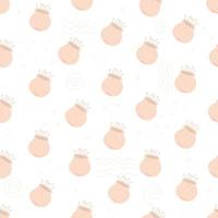 lindos capullos de flores rosas aislados sobre fondo blanco. dibujo vectorial de patrones sin fisuras. estilo de dibujos animados para textiles, papel de regalo, diseño plano de fondo. vector