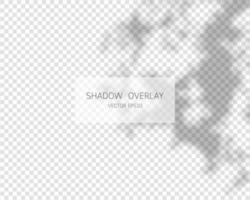 efecto de superposición de sombras. sombras naturales aisladas sobre fondo transparente. ilustración vectorial. vector