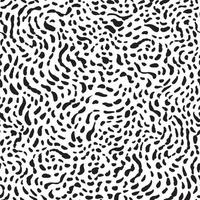 Abstract vector pattern with hand painted brush strokes. Animal skin seamless print. Monochrome background.