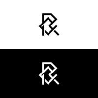 logotipo del monograma de la letra rc cr vector