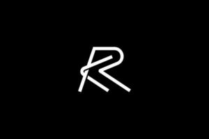 letra mínima kr rk logotipo vector