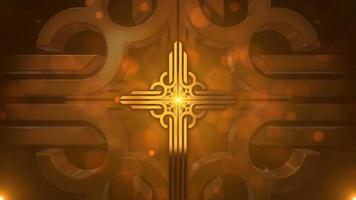 CHRISTIAN GOLDEN CROSS ANIMATED BACKGROUND LOOP video