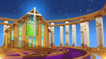 Animationshintergrundschleife der christlichen Kirche 01 video